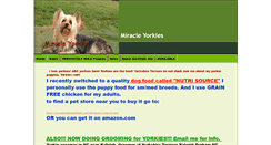 Desktop Screenshot of miracleyorkies.com